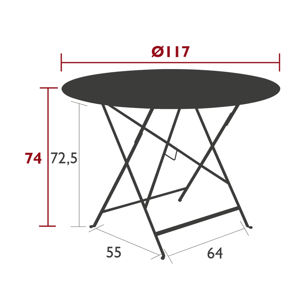 Table de jardin BISTRO - Ø117