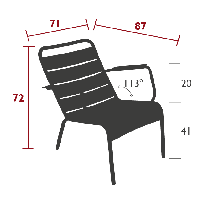 Fauteuil de jardin profond LUXEMBOURG